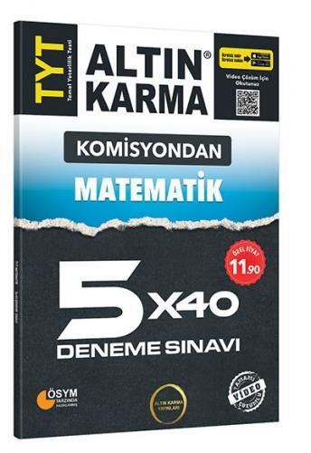 Altın Karma YKS TYT Komisyondan Matematik 5x40 Deneme Video Çözümlü Altın Karma Yayınları