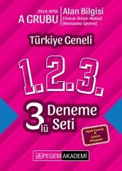 SÜPER FİYAT - Pegem 2019 KPSS A Grubu Türkiye Geneli 3 Deneme (1.2.3) Pegem Akademi Yayınları