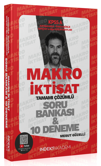 İndeks Akademi 2025 KPSS A Grubu Makro İktisat Soru Bankası ve 10 Deneme Çözümlü - Mesut Güzelli İndeks Akademi Yayıncılık