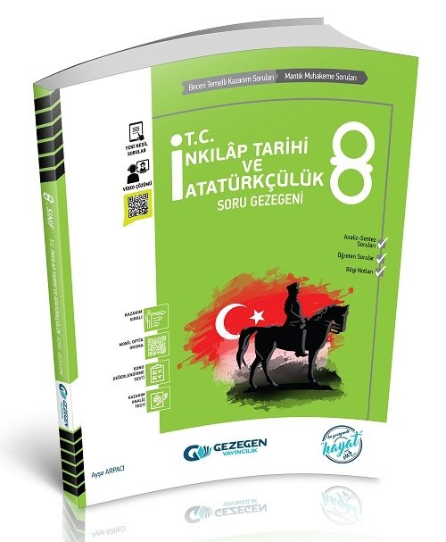 Gezegen 8. Sınıf TC İnkılap Tarihi ve Atatürkçülük Soru Gezegeni Soru Bankası Gezegen Yayınları