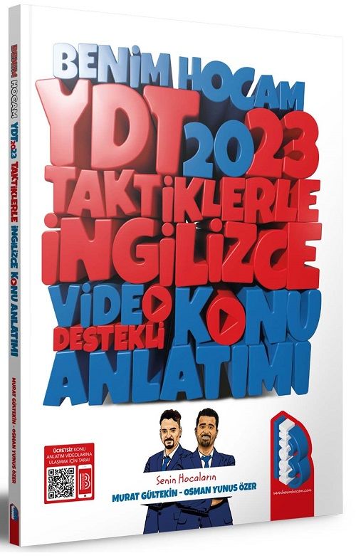 SÜPER FİYAT - Benim Hocam 2023 YDT İngilizce Taktiklerle Video Destekli Konu Anlatımı - Murat Gültekin, Osman Yunus Özer Benim Hocam Yayınları