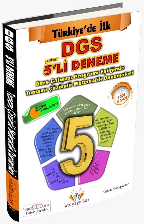 ATC Yayınları DGS Matematik 5 Deneme Çözümlü ATC Yayınları