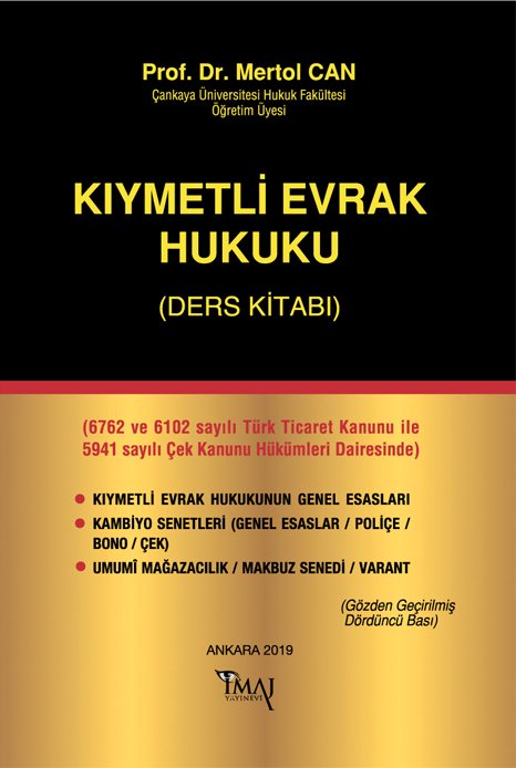 İmaj Kıymetli Evrak Hukuku - Mertol Can İmaj Yayınları