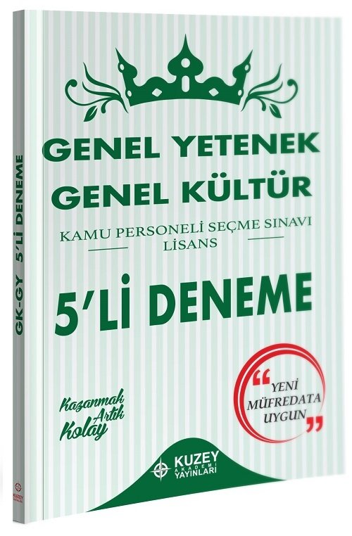 SÜPER FİYAT - Kuzey Akademi KPSS Genel Yetenek Genel Kültür 5 Deneme Kuzey Akademi Yayınları