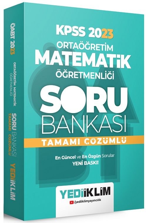 Yediiklim 2023 ÖABT Lise Ortaöğretim Matematik Öğretmenliği Soru Bankası Yediiklim Yayınları