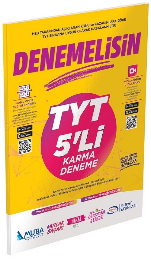 Muba YKS TYT 5 li Denemelisin Karma Deneme Muba Yayınları