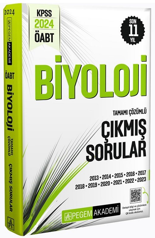 Pegem 2024 ÖABT Biyoloji Çıkmış Sorular Çözümlü Pegem Akademi Yayınları