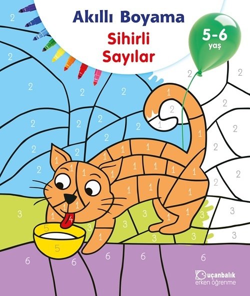 5-6 Yaş Akıllı Boyama Sihirli Sayılar Uçanbalık Yayınları