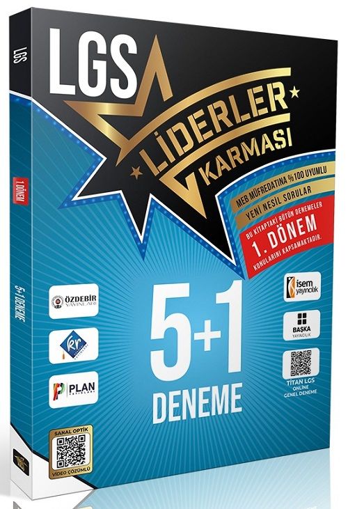 Liderler Karması 8. Sınıf LGS Tüm Dersler 1. Dönem 5+1 Deneme Video Çözümlü Liderler Karması