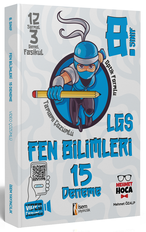 İsem 8. Sınıf LGS Fen Bilimleri 15 Deneme Video Çözümlü İsem Yayıncılık