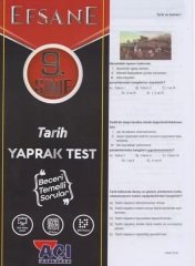 Açı Yayınları 9. Sınıf Tarih Yaprak Test Açı Yayınları