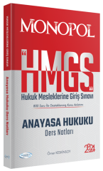 Monopol 2024 HMGS Anayasa Hukuku, Anayasa Yargısı Soru Bankası - Ömer Kesnkinsoy Monopol Yayınları