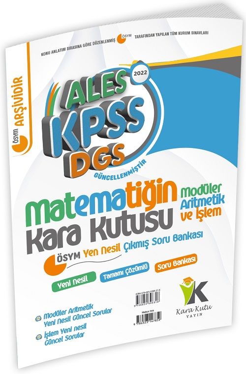 SÜPER FİYAT - İnformal 2022 KPSS ALES DGS Matematiğin Kara Kutusu Modüler Aritmetik ve İşlem Çıkmış Sorular Soru Bankası İnformal Yayınları