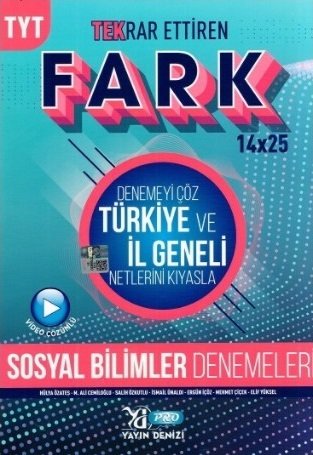 Yayın Denizi Pro YKS TYT Sosyal Bilimler Tekrar Ettiren Fark 14x25 Deneme Video Çözümlü Yayın Denizi Pro Yayınları