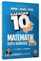 İndeks Akademi 2025 KPSS ALES DGS Matematik Kafadan 10 Net Soru Bankası Çözümlü - Metin Şimşek İndeks Akademi Yayıncılık