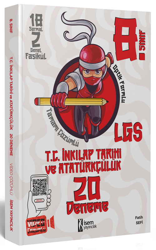 İsem 8. Sınıf LGS TC İnkılap Tarihi ve Atatürkçülük 20 Deneme Video Çözümlü İsem Yayıncılık