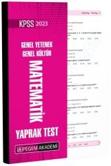 SÜPER FİYAT - Pegem 2023 KPSS Matematik Yaprak Test Pegem Akademi Yayınları