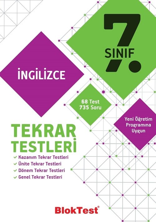 Blok Test 7. Sınıf İngilizce Tekrar Testleri Blok Test Yayınları