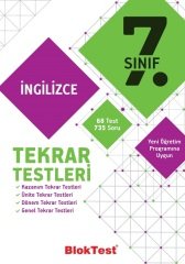 Blok Test 7. Sınıf İngilizce Tekrar Testleri Blok Test Yayınları