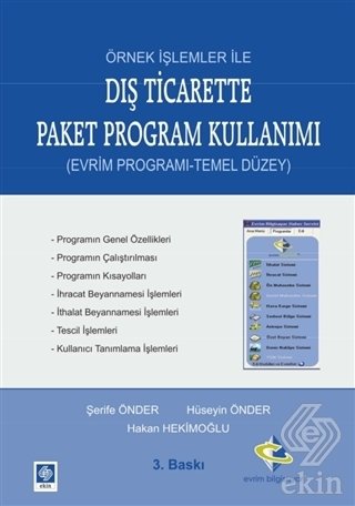 Ekin Dış Ticarette Paket Program Kullanımı 3. Baskı - Şerife Önder Ekin Yayınları