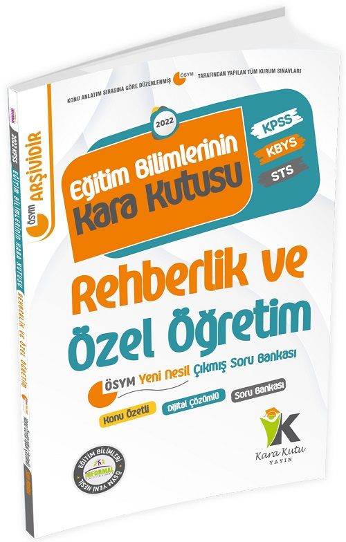 SÜPER FİYAT - İnformal 2022 KPSS Eğitim Bilimlerinin Kara Kutusu Rehberlik ve Özel Öğretim Çıkmış Sorular Soru Bankası Çözümlü İnformal Yayınları