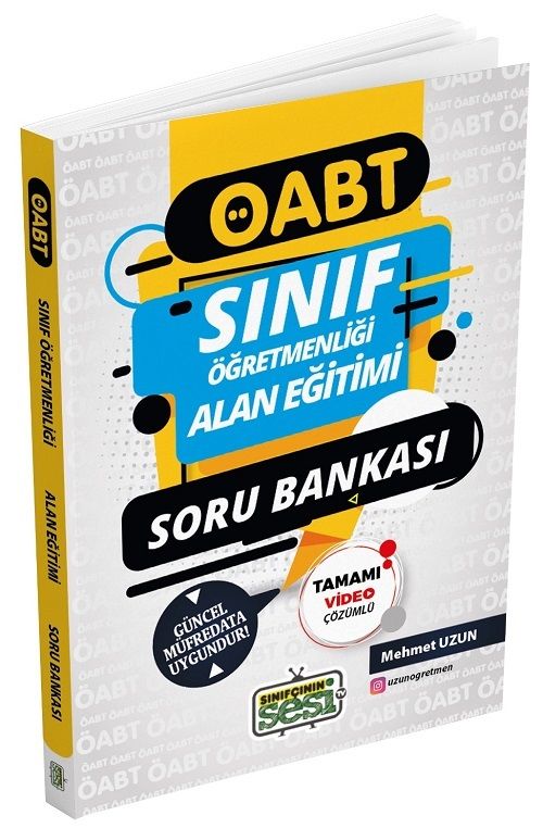 Sınıfçının Sesi ÖABT Sınıf Öğretmenliği Alan Eğitimi Soru Bankası Video Çözümlü - Mehmet Uzun Sınıfçının Sesi TV