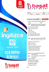 Başat 8. Sınıf İngilizce 40 Yaprak Test Başat Yayınları