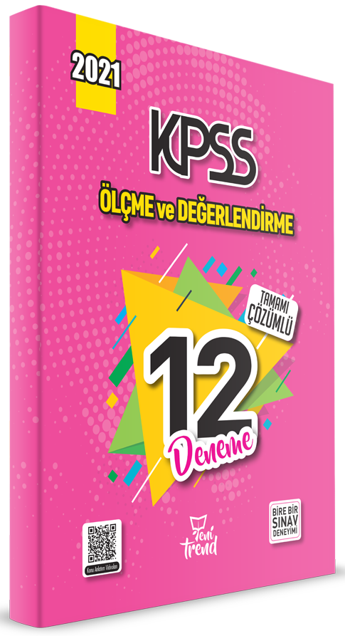 Yeni Trend 2021 KPSS Eğitim Bilimleri Ölçme ve Değerlendirme 12 Deneme Çözümlü Yeni Trend Yayınları