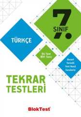 Blok Test 7. Sınıf Türkçe Tekrar Testleri Blok Test Yayınları