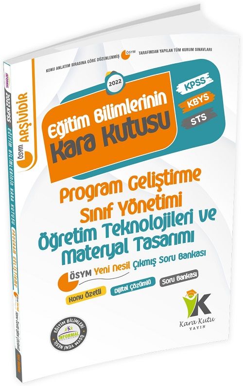 SÜPER FİYAT - İnformal 2022 KPSS Eğitim Bilimlerinin Kara Kutusu Program Geliştirme Çıkmış Sorular Soru Bankası Çözümlü İnformal Yayınları