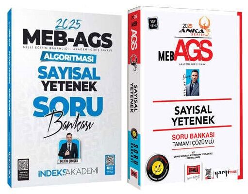 Yargı + İndeks 2025 MEB-AGS Sayısal Yetenek Soru Bankası 2 li Set Anka Serisi - Deniz Atalay, Metin Şimşek Yargı + İndeks Akademi Yayınları