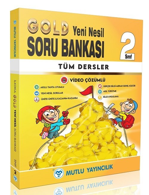 Mutlu 2. Sınıf Tüm Dersler Gold Soru Bankası Video Çözümlü Mutlu Yayınları