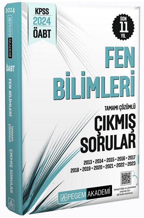 Pegem 2024 ÖABT Fen Bilimleri Çıkmış Sorular Çözümlü Pegem Akademi Yayınları