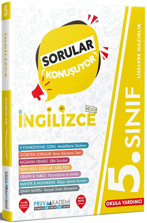 Pruva Akademi 5. Sınıf İngilizce Sorular Konuşuyor Soru Bankası Pruva Akademi