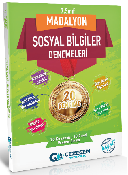 Gezegen 7. Sınıf Sosyal Bilgiler Madalyon 20 Deneme Gezegen Yayınları