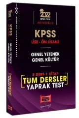 Yargı 2022 KPSS Lise Ön Lisans Memuruz Yaprak Test Yargı Yayınları