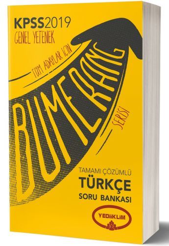 SÜPER FİYAT - Yediiklim 2019 KPSS Bumerang Türkçe Soru Bankası Çözümlü Yediiklim Yayınları