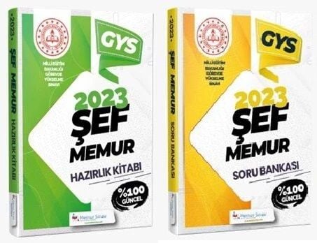 Memur Sınav 20223 GYS MEB Milli Eğitim Bakanlığı Şef-Memur Sınavı Konu + Soru 2 li Set Görevde Yükselme Memur Sınav