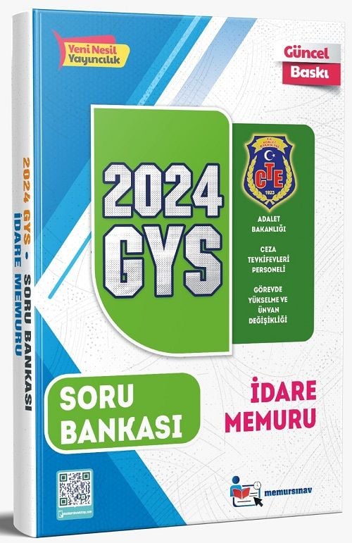 Memur Sınav 2024 GYS Ceza Tevkifevleri İdare Memuru Soru Bankası Görevde Yükselme Memur Sınav