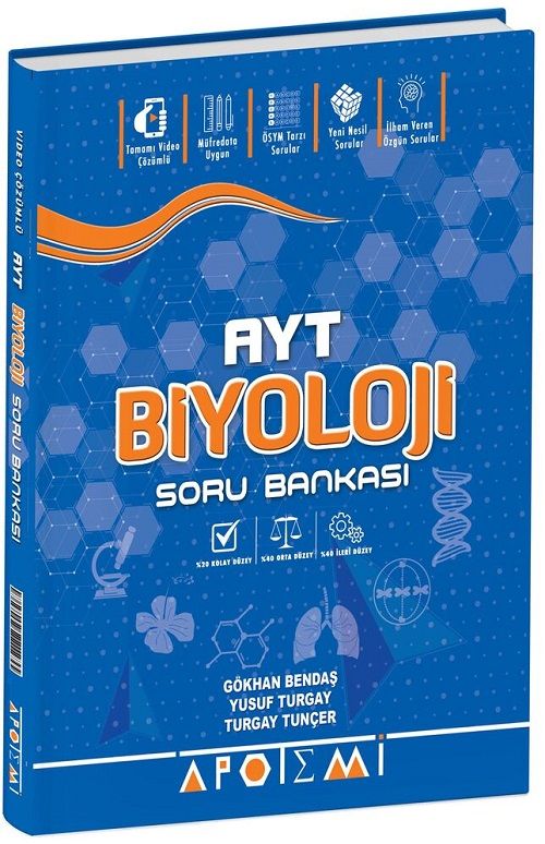 Apotemi YKS AYT Biyoloji Soru Bankası Apotemi Yayınları