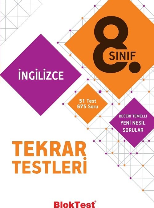 Blok Test 8. Sınıf İngilizce Tekrar Testleri Blok Test Yayınları