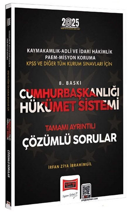 Yargı 2025 KPSS Hakimlik Kaymakamlık Cumhurbaşkanlığı Hükümet Sistemi Çözümlü Sorular Yargı Yayınları