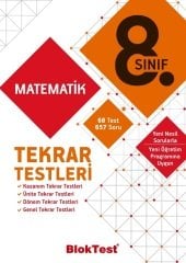 Blok Test 8. Sınıf Matematik Tekrar Testleri Blok Test Yayınları