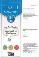 Açı Yayınları 10. Sınıf Türk Dili ve Edebiyatı Yaprak Test Açı Yayınları