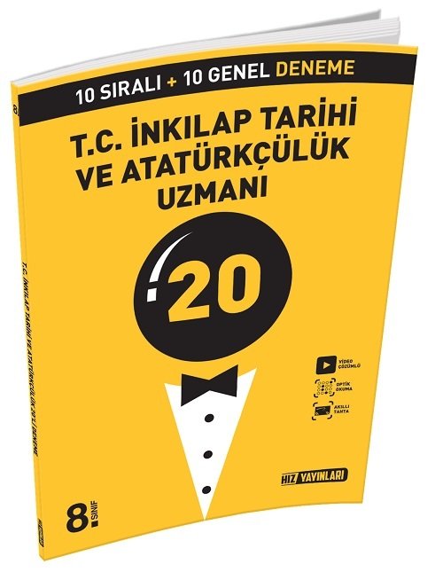 Hız Yayınları 8. Sınıf TC İnkılap Tarihi ve Atatürkçülük Uzmanı 20 Deneme Hız Yayınları