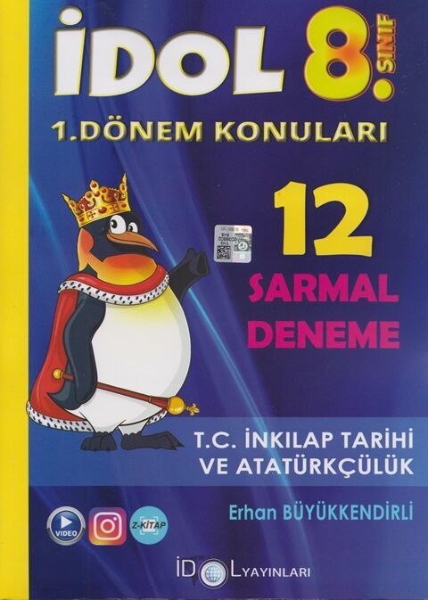 İdol 8. Sınıf TC İnkılap Tarihi ve Atatürkçülük 1. Dönem 12 Sarmal Deneme İdol Yayınları