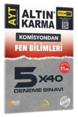 Altın Karma YKS AYT Komisyondan Fen Bilimleri 5x40 Deneme Video Çözümlü Altın Karma Yayınları