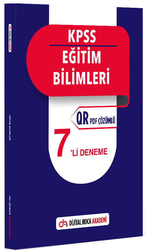 Dijital Hoca KPSS Eğitim Bilimleri 7 Deneme OR Çözümlü Dijital Hoca Akademi