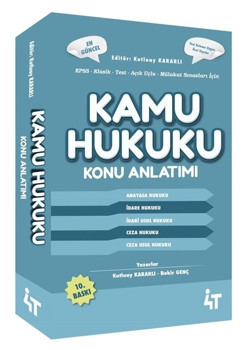 4T Yayınları KPSS A Grubu Kamu Hukuku Konu Anlatımı 10. Baskı - Kutluay Kararlı 4T Yayınları