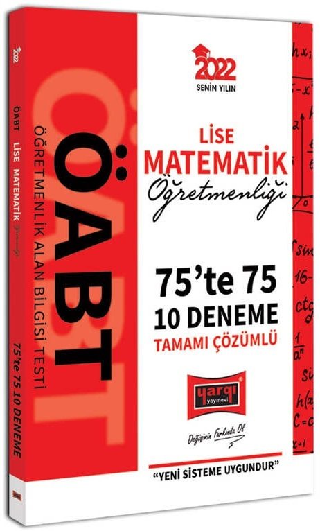 Yargı 2022 ÖABT Lise Matematik Öğretmenliği 75 te 75 10 Deneme Çözümlü Yargı Yayınları